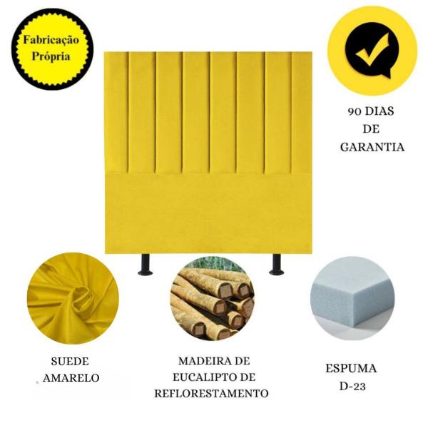 Imagem de Cabeceira Estofada Cama Box King 195 cm Taís Suede