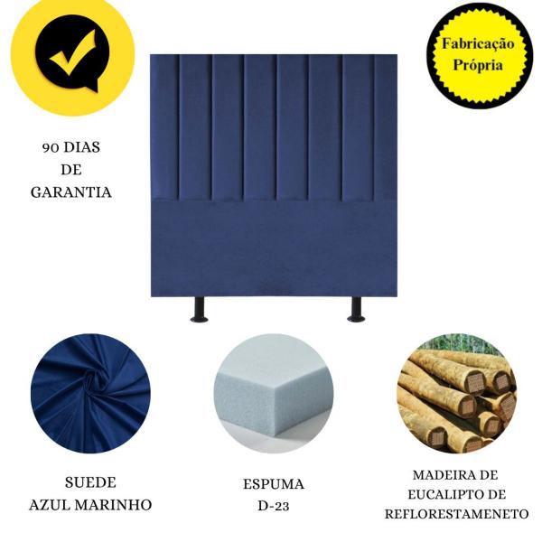 Imagem de Cabeceira Estofada Cama Box King 195 cm Taís Suede