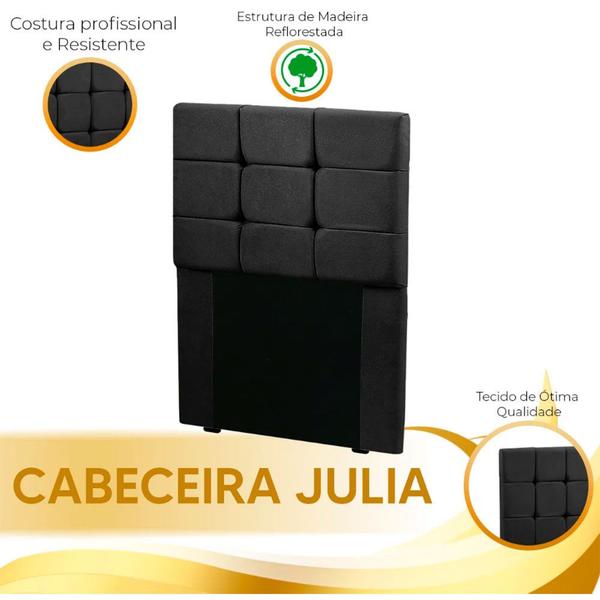 Imagem de Cabeceira Estofada Cama Box Solteiro 0.90 Julia Veludo Speciale Home