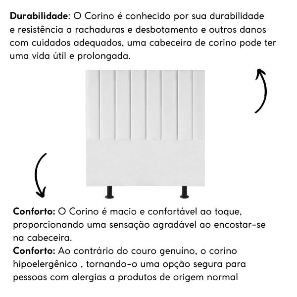 Imagem de Cabeceira Estofada Cama Box Solteiro 100 cm Alice material sintético