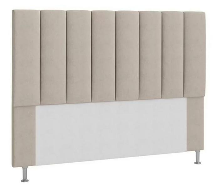 Cabeceira Estofada Cama Box Solteiro 90 cm Carla - Bege - Click Home Cabeceira Estofada Cama Box Solteiro 90 cm Carla - Bege - Click Home