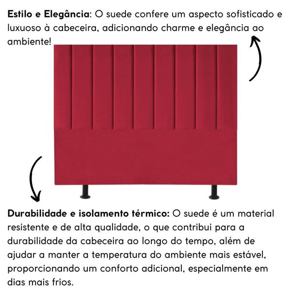 Imagem de Cabeceira Estofada Cama Box Solteiro 90 cm Laura Suede