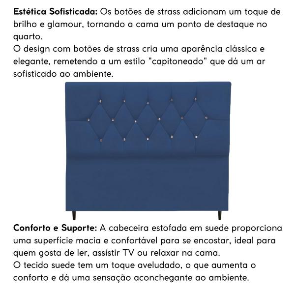 Imagem de Cabeceira Estofada Cama Box Solteiro 90 cm Suede Dubai