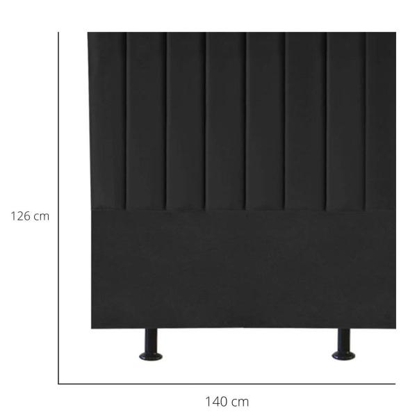 Imagem de Cabeceira Estofada Cama Casal 140 cm Lídia material sintético E Frame