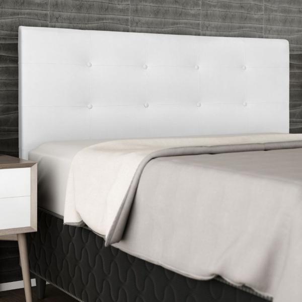 Imagem de Cabeceira Estofada Cama Queen 160 cm Helena material sintético Branco