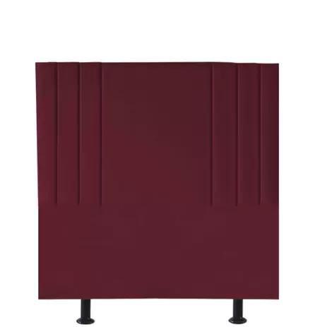 Imagem de Cabeceira Estofada Cama Solteiro 90cm Grécia  Suede Bordo - Arte das Cabeceiras