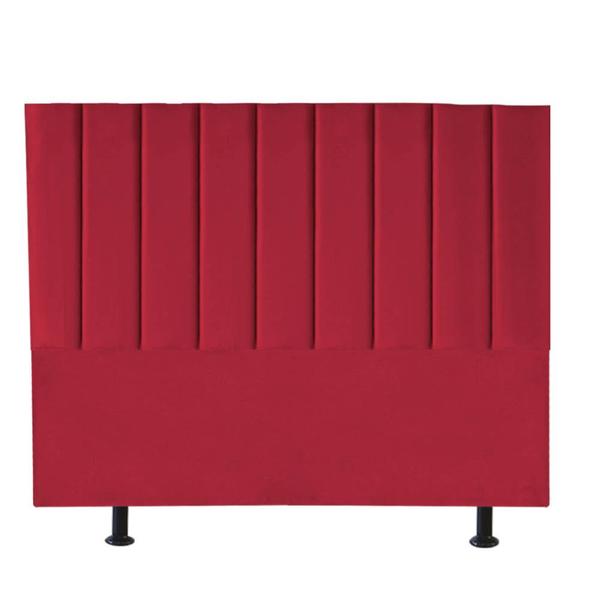 Imagem de Cabeceira Estofada Carla 195cm King Size Para Cama Box Quarto Suede Vermelho - Gat Magazine