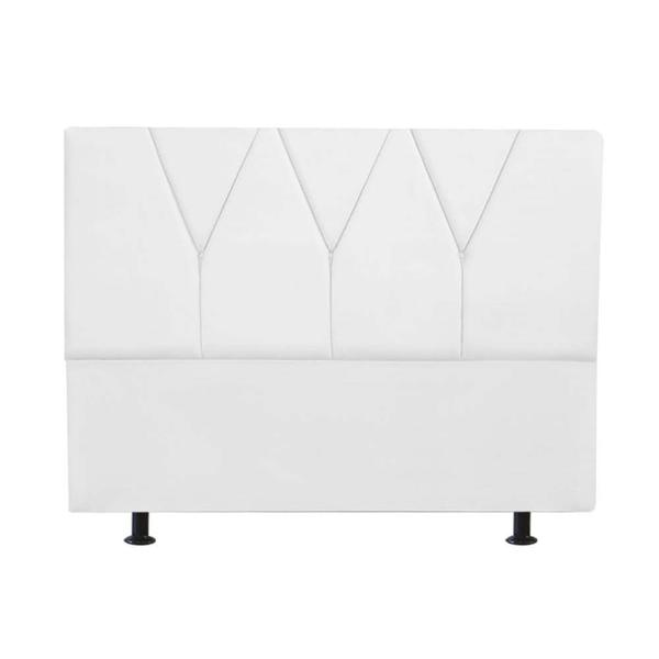 Imagem de Cabeceira Estofada Casal 140CM Jade Suede Branco - D A DECOR