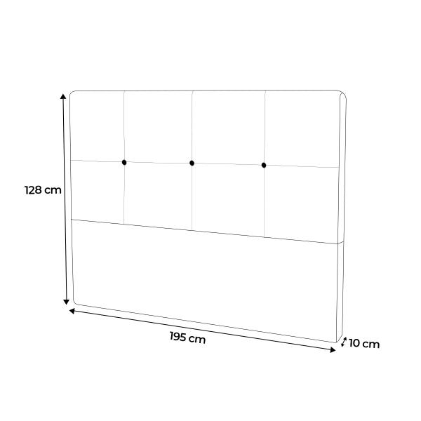 Imagem de Cabeceira Estofada Casal Cama Box King 195 cm Carol Mafer