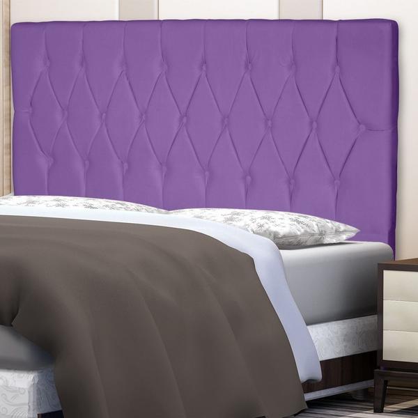 Imagem de Cabeceira Estofada Casal Para Cama Box Queen 160 cm Roxo Livia Mafer