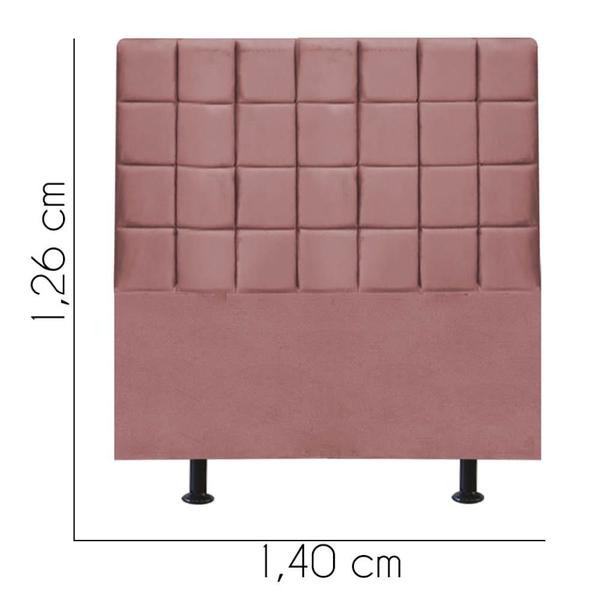 Imagem de Cabeceira Estofada Clara 140cm Casal Padrão Para Cama Box Quarto Suede Rose Gold - Ahz Móveis