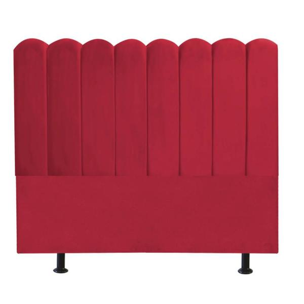 Imagem de Cabeceira Estofada Clara 160CM Queen Suede Vermelho - D A DECOR