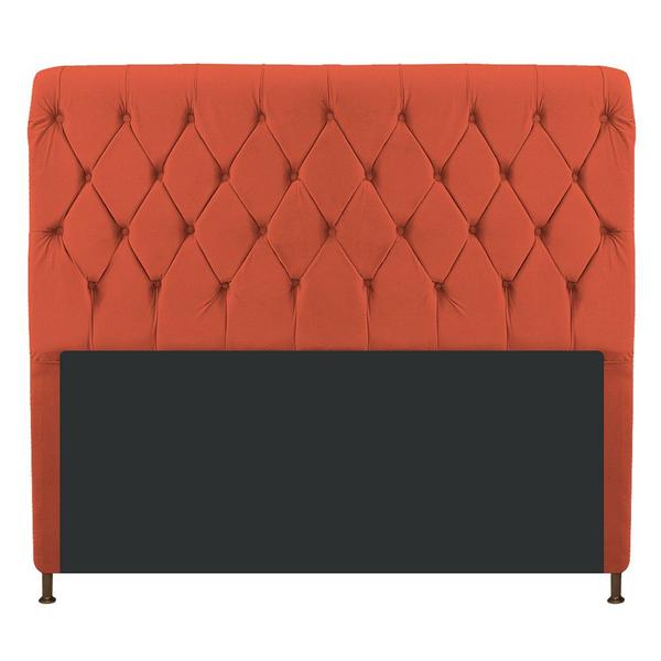 Imagem de Cabeceira Estofada Cristal 195 cm King Size Com Capitonê Suede Terracota - Doce Sonho Móveis