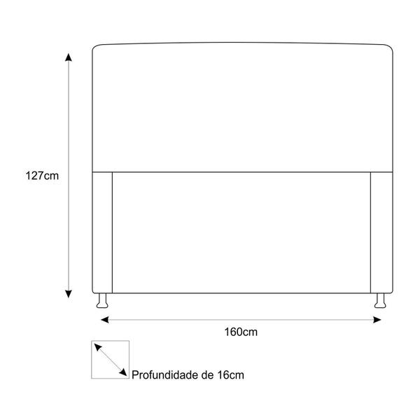 Imagem de Cabeceira Estofada Dama 160 cm para Cama Queen Size com Strass Corano Bege - Damaffê Móveis