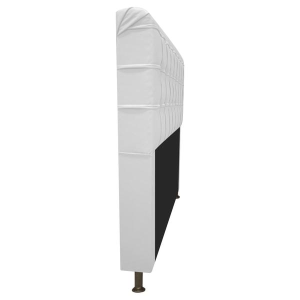 Imagem de Cabeceira Estofada Dama Capitonê 90 cm para Cama Box Solteiro Sintético Branco para Quarto - AM Decor