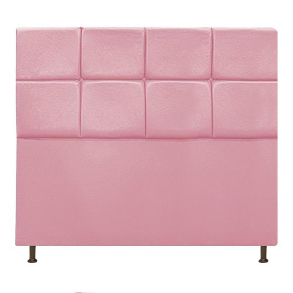 Imagem de Cabeceira Estofada Damares 140 cm Casal Com Botonê Suede Rosa Bebê - ADJ Decor