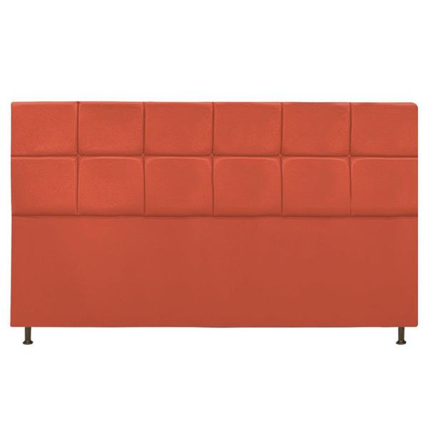 Imagem de Cabeceira Estofada Damares 195 cm King Size Com Botonê Suede Terracota - ADJ Decor