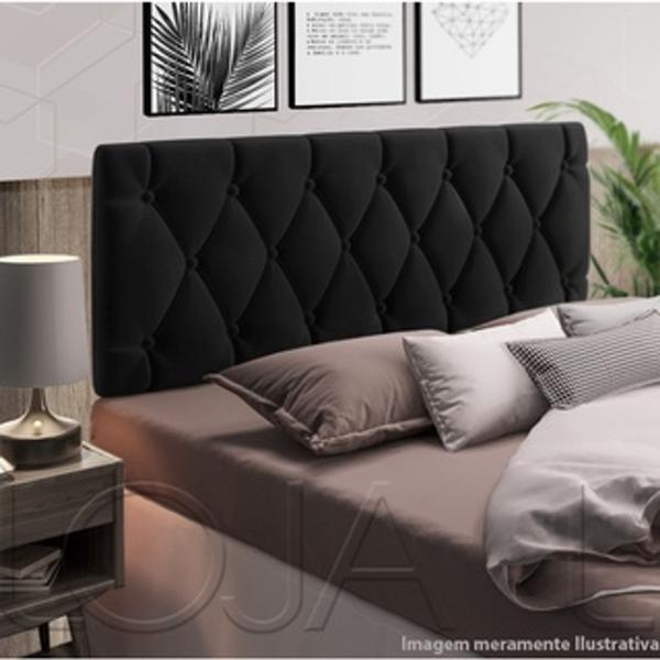 Imagem de Cabeceira Estofada de Cama Box Casal 160 cm Paris Preto - MagL