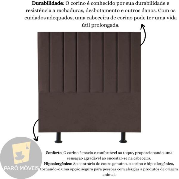 Imagem de Cabeceira Estofada de Cama Casal King 195 cm Sophia material sintético