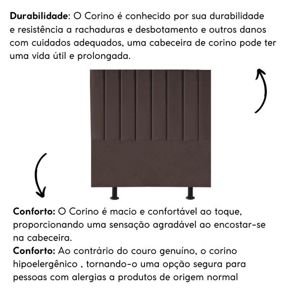 Imagem de Cabeceira Estofada de Cama Casal Queen 160 cm Maria material sintético