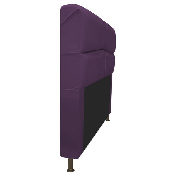 Imagem de Cabeceira Estofada Donna 140 cm Casal  Suede Roxo - KDAcanto Móveis