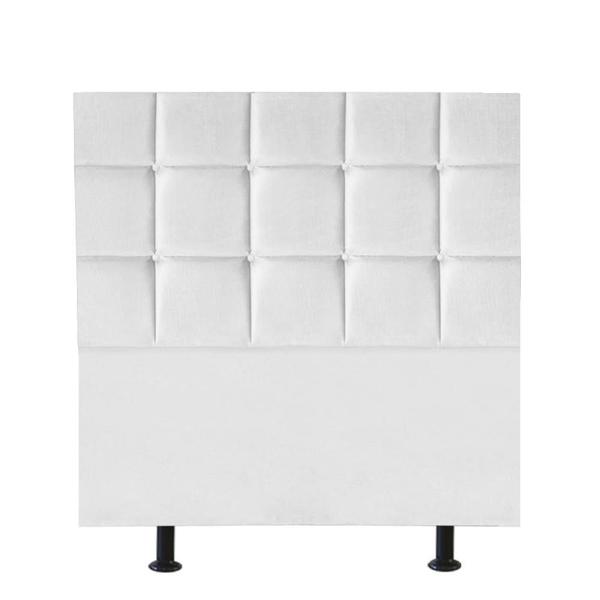 Imagem de Cabeceira Estofada Espanha 120cm Viúva Solteirão Para Cama Box Quarto material sintético Branco - Ahazzo Móveis