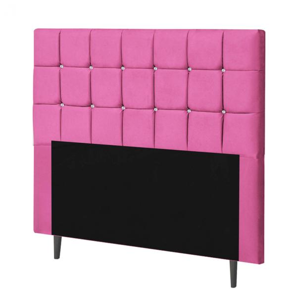 Imagem de Cabeceira Estofada Espanha 90CM Solteiro Strass material sintético Pink - D A DECOR