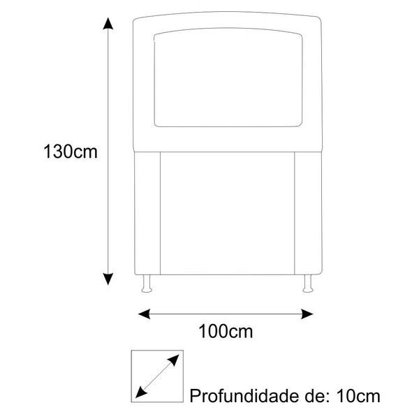 Imagem de Cabeceira Estofada Geovana 100cm para Cama Solteiro Capitonê material sintético Amarelo - KDAcanto Móveis