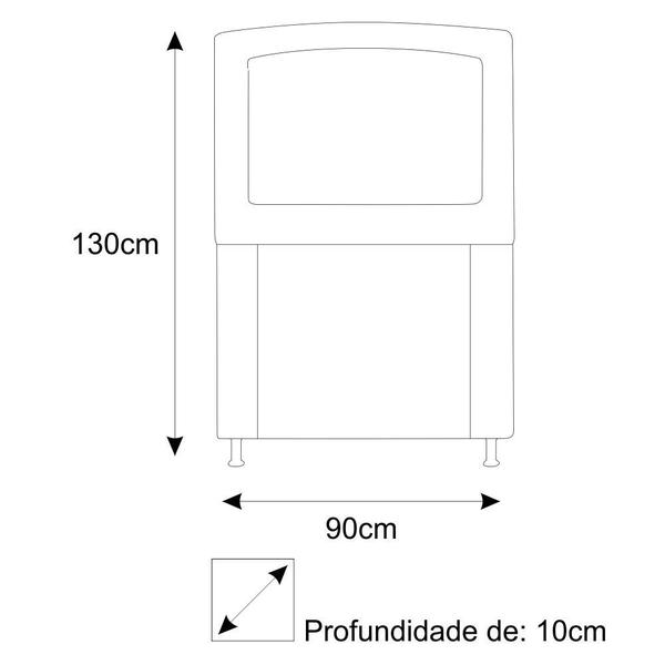 Imagem de Cabeceira Estofada Geovana 90cm para Cama Solteiro Capitonê material sintético Pink