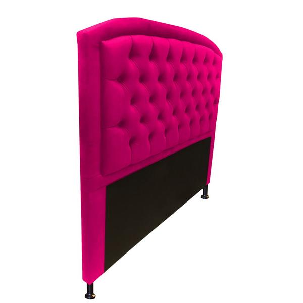 Imagem de Cabeceira Estofada Geovana com Capitonê para Cama Box King Size 195cm material sintético Pink