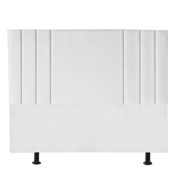 Imagem de Cabeceira Estofada Grécia 195CM King material sintético Branco - D A DECOR