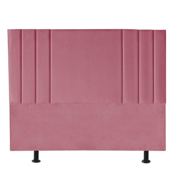 Imagem de Cabeceira Estofada Grécia 195CM King Suede Rosa - D A DECOR