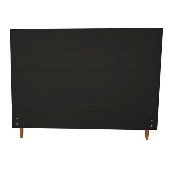 Imagem de Cabeceira Estofada Helena para Cama Box de Casal Suede Preto 138cm JBF