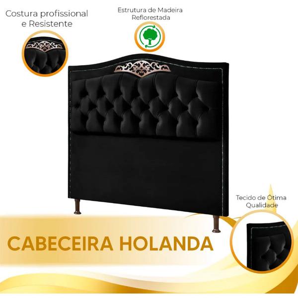 Imagem de Cabeceira Estofada Holanda 0,90 Solteiro Veludo Shop das Cabeceiras