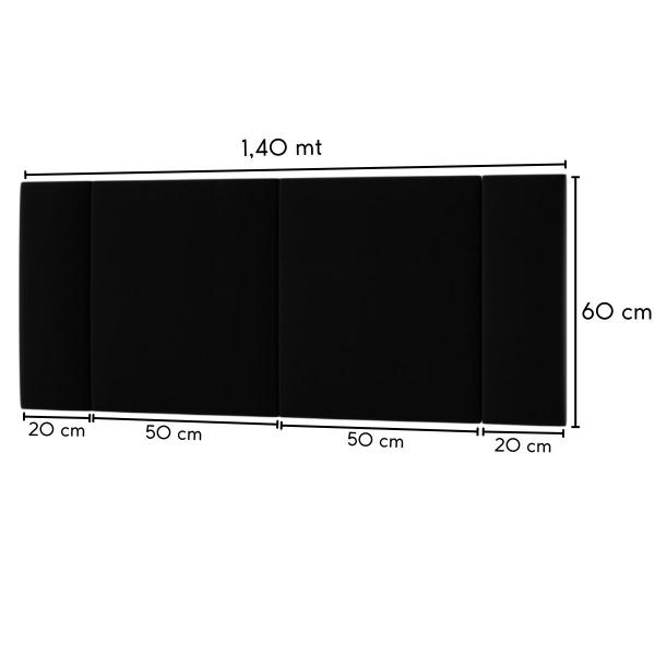 Imagem de Cabeceira Estofada Iluminação LED Cama Box Casal 140 cm