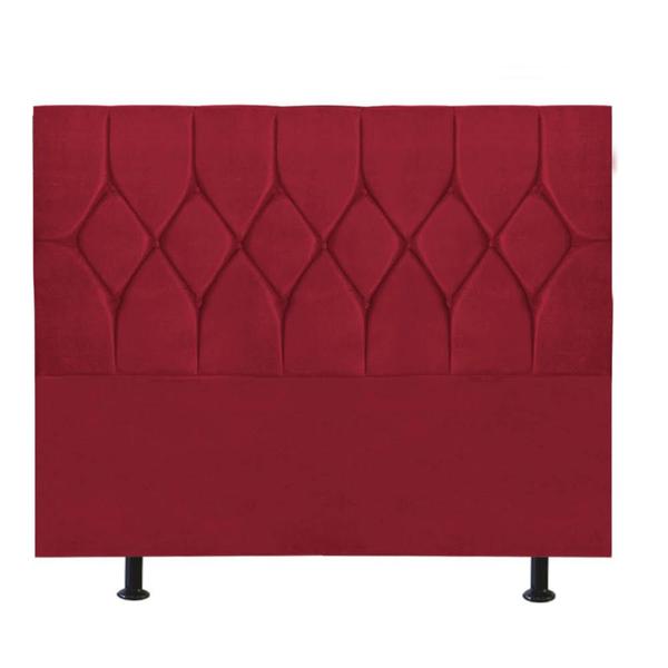 Imagem de Cabeceira Estofada Istambul Capitonê 140cm Casal Box Quarto Suede Vermelho - Gat Magazine