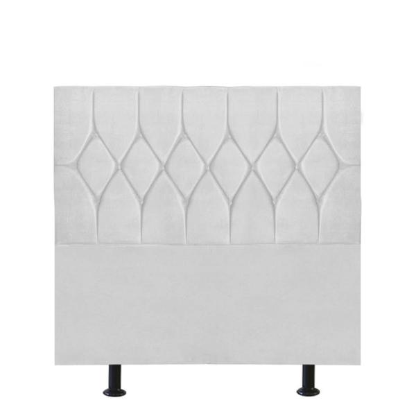 Imagem de Cabeceira Estofada Istambul Capitonê 90cm Solteiro Box Quarto Suede Branco - Gat Magazine