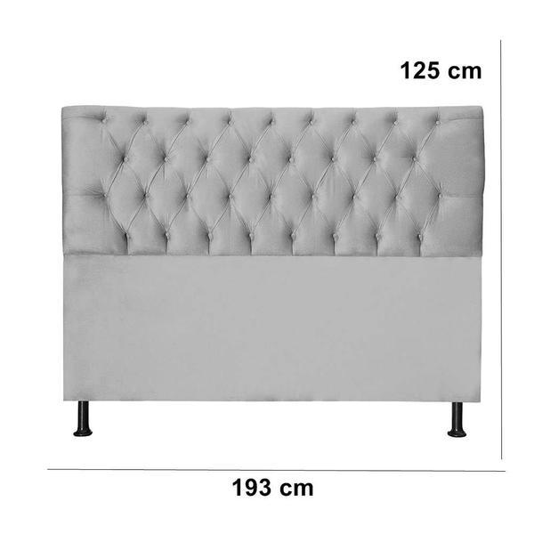 Imagem de Cabeceira Estofada Jade Suede 158 cm Queen Size