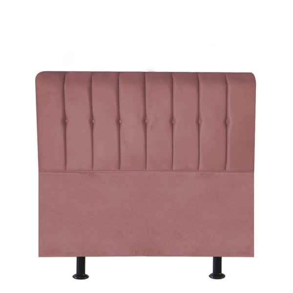 Imagem de Cabeceira Estofada Kiara 120cm Viúva Solteirão Para Cama Box Quarto Suede Rose Gold - Ahz Móveis