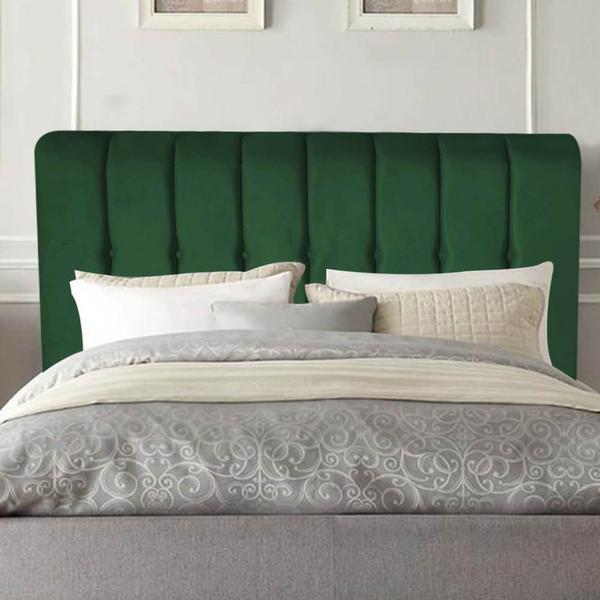 Imagem de Cabeceira Estofada Kiara 160cm Queen Size Box Quarto Suede Verde - Gat Magazine