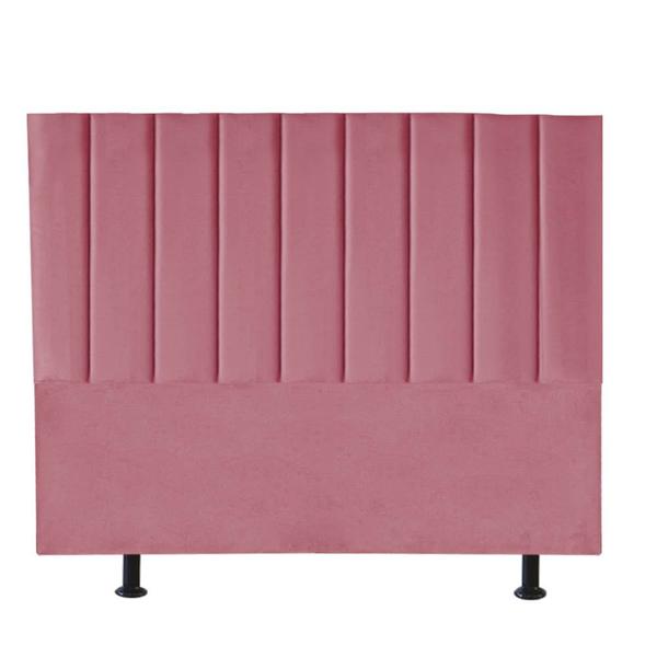 Imagem de Cabeceira Estofada King 195CM Cora Suede Rosa - D A DECOR