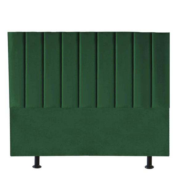 Imagem de Cabeceira Estofada King 195CM Cora Suede Verde - D A DECOR