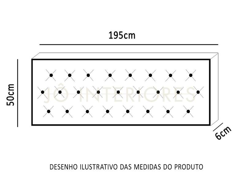 Imagem de Cabeceira Estofada King Cor Marrom Chocolate 1,95mx50cm - Capitonê