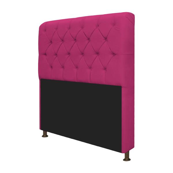 Imagem de Cabeceira Estofada Lady 195 cm King Size Com Capitonê Suede - Doce Sonho Móveis