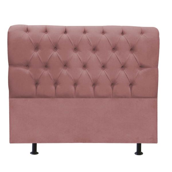 Imagem de Cabeceira Estofada Lady Capitonê 160 cm Queen Size Quarto para Cama Box Suede Rose Gold - Damaffê Móveis