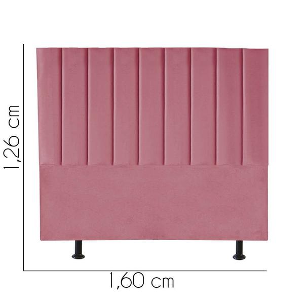 Imagem de Cabeceira Estofada Líbia 160CM Queen Suede Rosa - D A DECOR