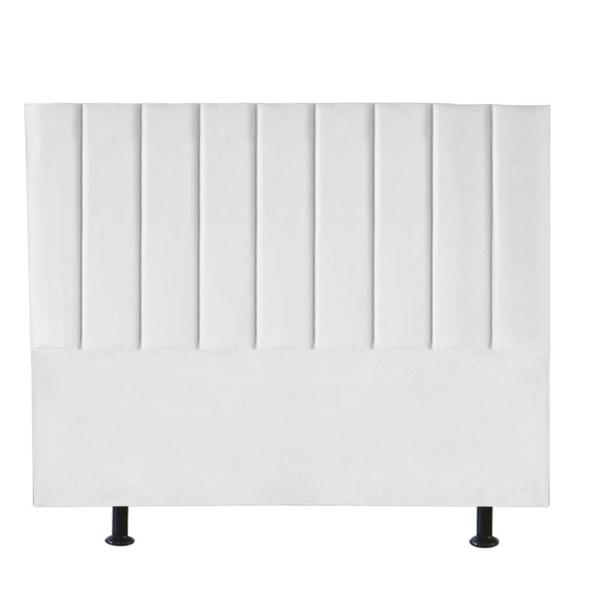 Imagem de Cabeceira Estofada Líbia 195CM King material sintético Branco - D A DECOR