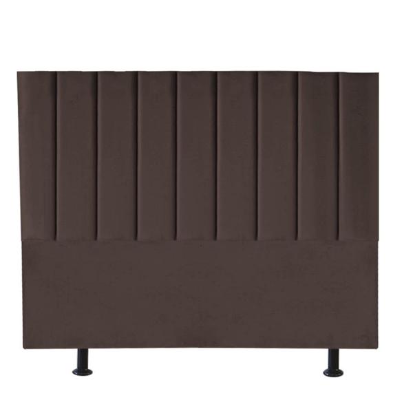 Imagem de Cabeceira Estofada Líbia 195CM King Suede Marrom - D A DECOR