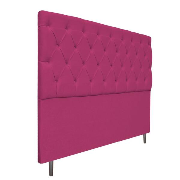 Imagem de Cabeceira Estofada Liverpool 160 cm Queen Size Suede Pink - Doce Sonho Móveis