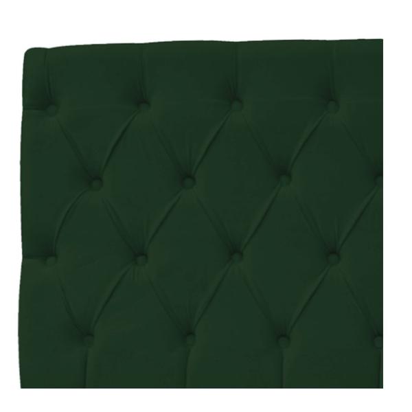 Imagem de Cabeceira Estofada Liverpool 160 cm Queen Size Suede Verde - Doce Sonho Móveis